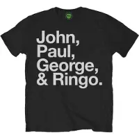 Ginza.se The Beatles: Unisex T-Shirt/John, Paul, George & Ringo (Black) (Medium)
