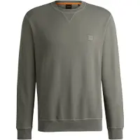 BOSS för män. 50509323 Sweatshirt Logotyp med applikering grön (XXL), Casual, Bomull