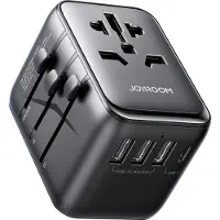 JOYROOM Reseadapter 17W med EU / US / UK / JP / AU / CN - Svart