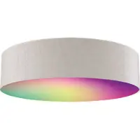 Müller-Licht Smart taklampa Malea, dimbar, Creme / bärnsten, Vardagsrum / matsal, Textil / tyger / siden, Smarta hem taklampa