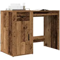 vidaXL Skrivbord åldrat trä 100x49x75 cm konstruerat trä