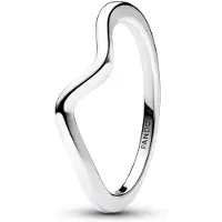 Pandora Timeless stackable Polished Wave Ring Sterling silver 193095C00-58