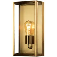 Konstsmide Vägglampa utomhus Carpi, dimbar, Mässing / guld, Metall, Modern, Utomhusvägglampa