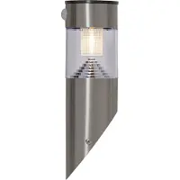 Star Micronics LED-solcellslampa Marbella med rörelsevakt, Aluminium / grå / zink, Metall, Solcellslampa utomhus