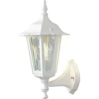 Konstsmide Vägglampa utomhus FIRENZE, Vitt / opal, Glas, Lantlig / rustik, Utomhusvägglampa