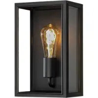 Konstsmide Carpi 7347-750 Utomhusväggbelysning, Väggbelysning Lågenergilampa, Glödlampa, LED E27 Svart