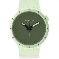 Swatch Kvartsverk Jorden Serie Växt Keramik Mode 30m Vattentät Klocka Unisexklockor Grön SB03G100 SB03G100