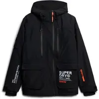 Superdry för män. MS110178A Skidjacka Ultimate Rescue svart (L), Deportivo, Snö, Återvunnen polyester, Hållbar