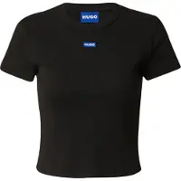 HUGO Slim-fit cropped T-shirt in stretch cotton