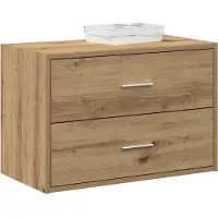 vidaXL Skåp med 2 lådor ek 60x31x40 cm konstruerat trä