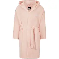 BOSS Logo-lapel dressing gown in long-fibre cotton