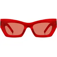 BOSS Red-acetate sunglasses with signature hardware