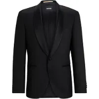 BOSS ONE Regular-fit tuxedo jacket in virgin-wool serge