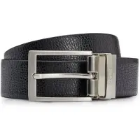 BOSS Reversible Italian leather belt with a pin buckle
