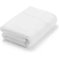 BOSS White cotton bath towel with embroidered logo