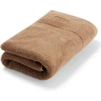 BOSS Cotton bath towel with tonal embroidered logo