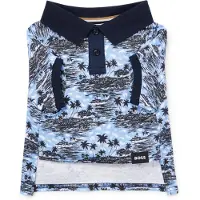 BOSS Dog polo shirt in cotton with palm-tree print
