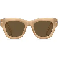 BOSS Beige-acetate sunglasses with signature gold-tone detail