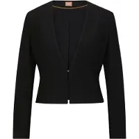 BOSS Slim-fit cropped jacket in stretch fabric