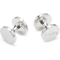 HUGO Round cufflinks with enamel core and logo