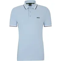 BOSS för män. 50469055 Paddy blå polotröja (S), Casual, Bomull, Kort ärm