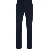 BOSS för män. 50510933 Marinblå smal chinosbyxa (35/32), Casual, Bomull, Marino