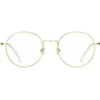BOSS Round gold-tone optical frames with lasered logo