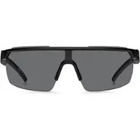HUGO Mask-style sunglasses in black with 3D-logo temples