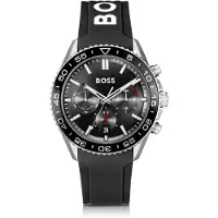 HUGO BOSS Klocka - Stål, Svart Silikon - - 1514141
