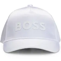 BOSS Kids' cap in satin with rubber-print logo