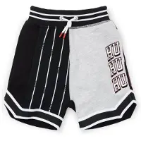 HUGO Kids' cotton-blend shorts with mixed logos