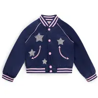 HUGO Kids' bomber jacket with stars and branding