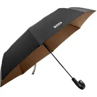 BOSS Black pocket umbrella with camel interior