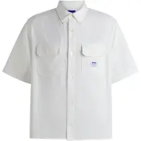 HUGO Oversized-fit shirt in cotton twill