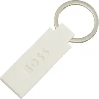 BOSS Logo key ring in silicone and brass