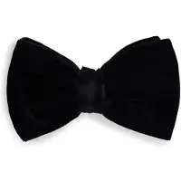 BOSS Pre-tied bow tie in cotton velvet