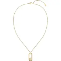 BOSS Gold-tone chain necklace with Double B monogram pendant