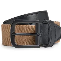 BOSS Kids' reversible belt in leather and textured fabric