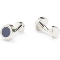 BOSS Round cufflinks with black-enamel insert