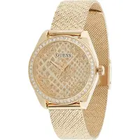 GUESS Analog klocka 'Boa' champagne / guld / svart
