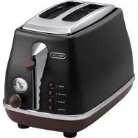 De'Longhi Icona Vintage CTOV 2103.BK - Brödrost - 2 skiva - 2 Kortplatser - svart