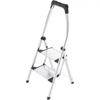 Hailo K100 TopLine 4302-301 Aluminium Fällbar stege hopfällbar Arbetshöjd (max.): 2.25 m Silver, Svart 5.2 kg