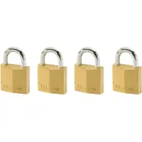 Master Lock MasterLock set 4x mässingshänglås 50mm - HS/25mm - 6mm - för en nyckel - 150EURQ NOP