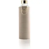 EQUA Mismatch vattenflaska i glas + beige konstläderomslag 750ml