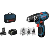 Bosch Professional GSB 12V-15 Slagborrmaskin batteri 2-växel inkl. 2x batterier
