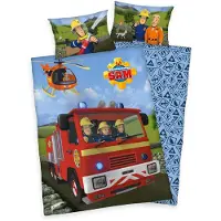 Herding Brandmand Sam Junior sängkläder 100x135 cm – 100% bomull