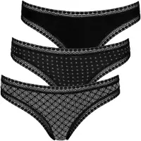 LASCANA String grå / svart