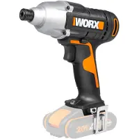 WORX WX291, Slagskruvmejsel, Pistolgrepp, 1/4, Magnetisk bitshållare, Svart, Orange, Borstad