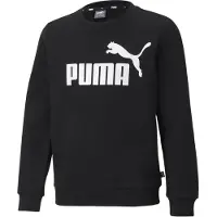 Puma Sweatshirt - Ess Big Logo Crew - Svart m. Logo - - 4 år (104) - Sweatshirt