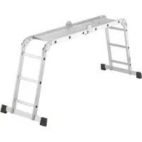 Hailo ProfiStep combi 7412-037 Aluminium Multifunktionsstege Arbetshöjd (max.): 4.35 m Silver 16.7 kg